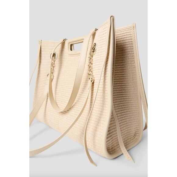 Maje Cabasrafi Cream Woven Bag - Picture 1 of 13